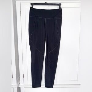 Sweaty Betty Power Leggings Womens XS Black Cropped 23” Inseam Pockets Lined